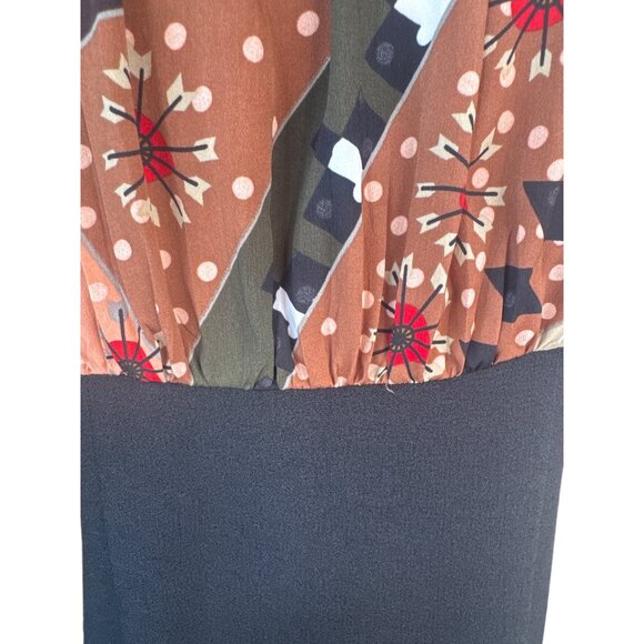 Traffic People Size Medium Multicolor Patchwork Balloon Sleeve Dress NWt - Picture 11 of 16